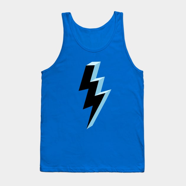 Electric Blue and Black Lightning Tank Top by OneThreeSix